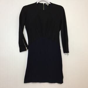 (O5) Y2K Zara Trafaluc Bodycon Dress Womens Size M Black Blue Portugal Cocktail